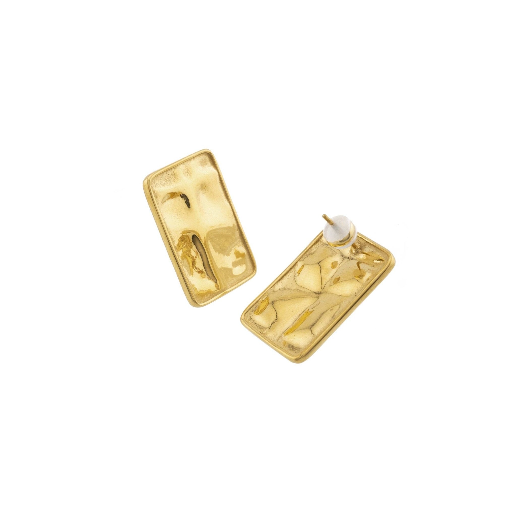 [Brenda Grands] Statement Rectangular Studs - The Pink Pineapple 850