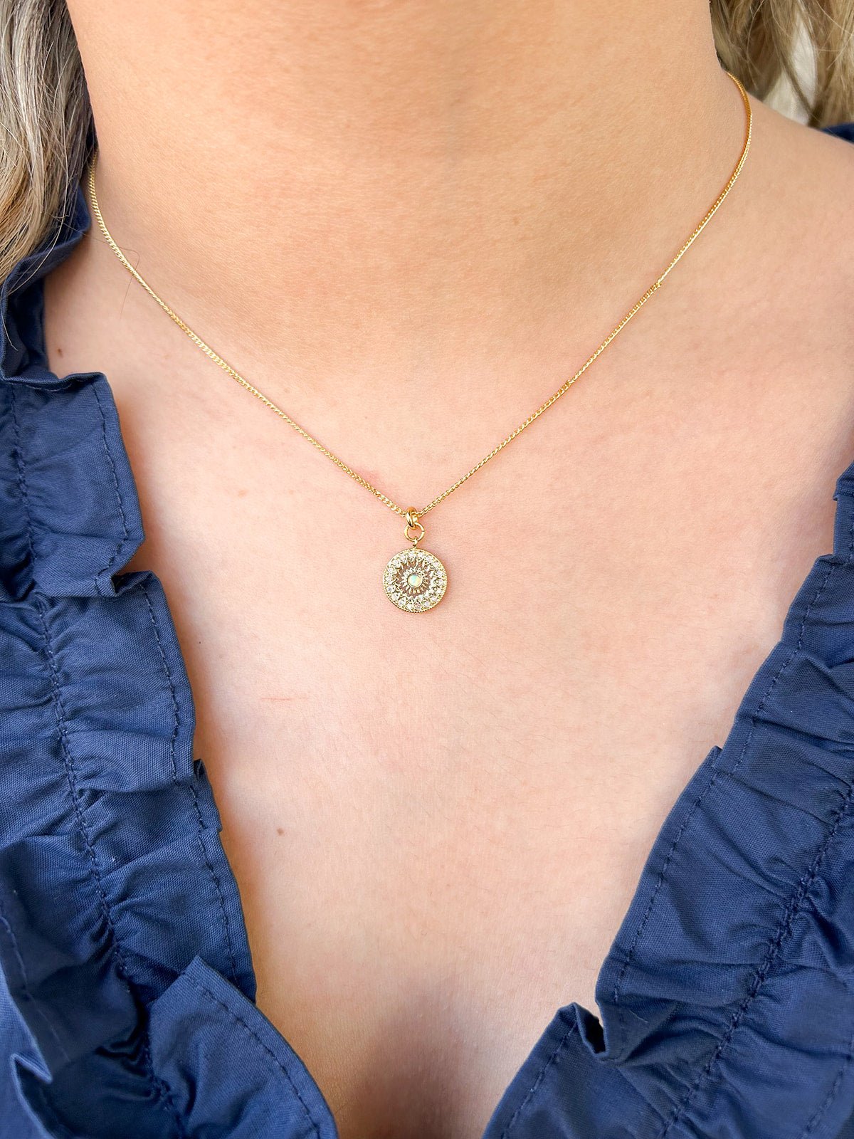 Brenda Grands Sun Opal Necklace - The Pink Pineapple 850