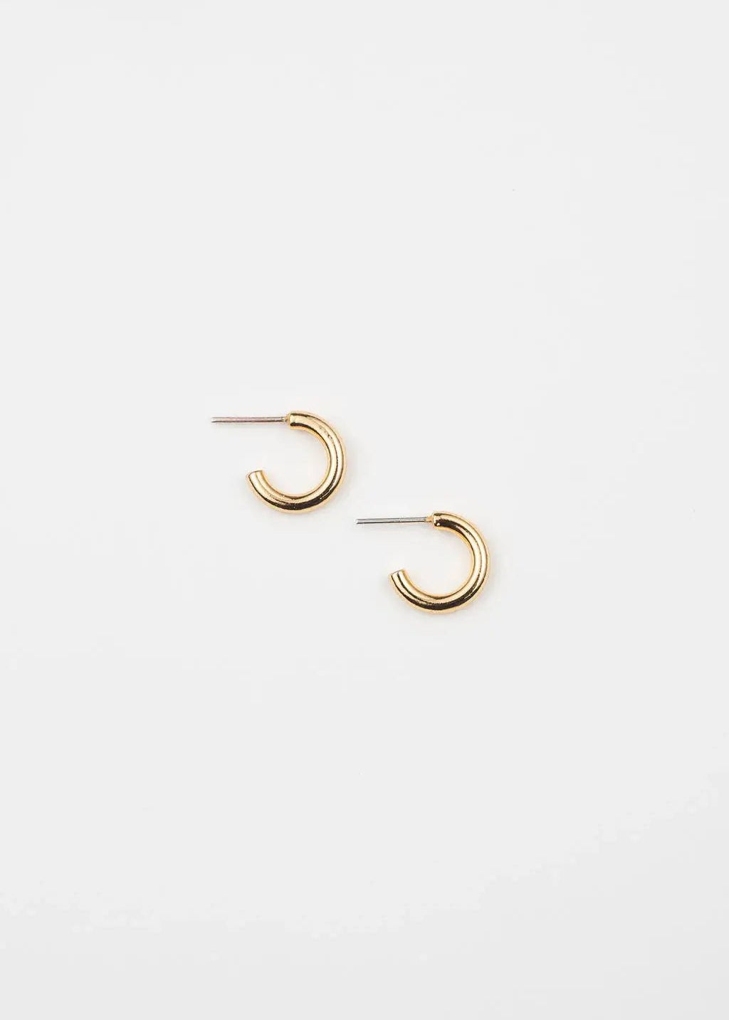 Brenda Grands Tiny Tube Dangle Earrings Hoops - The Pink Pineapple 850