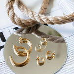 Brenda Grands Tiny Tube Dangle Earrings Hoops - The Pink Pineapple 850