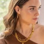 Brenda Grands Tiny Tube Dangle Earrings Hoops - The Pink Pineapple 850