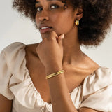 [Brenda Grands] Twin Gold Bangle - The Pink Pineapple 850