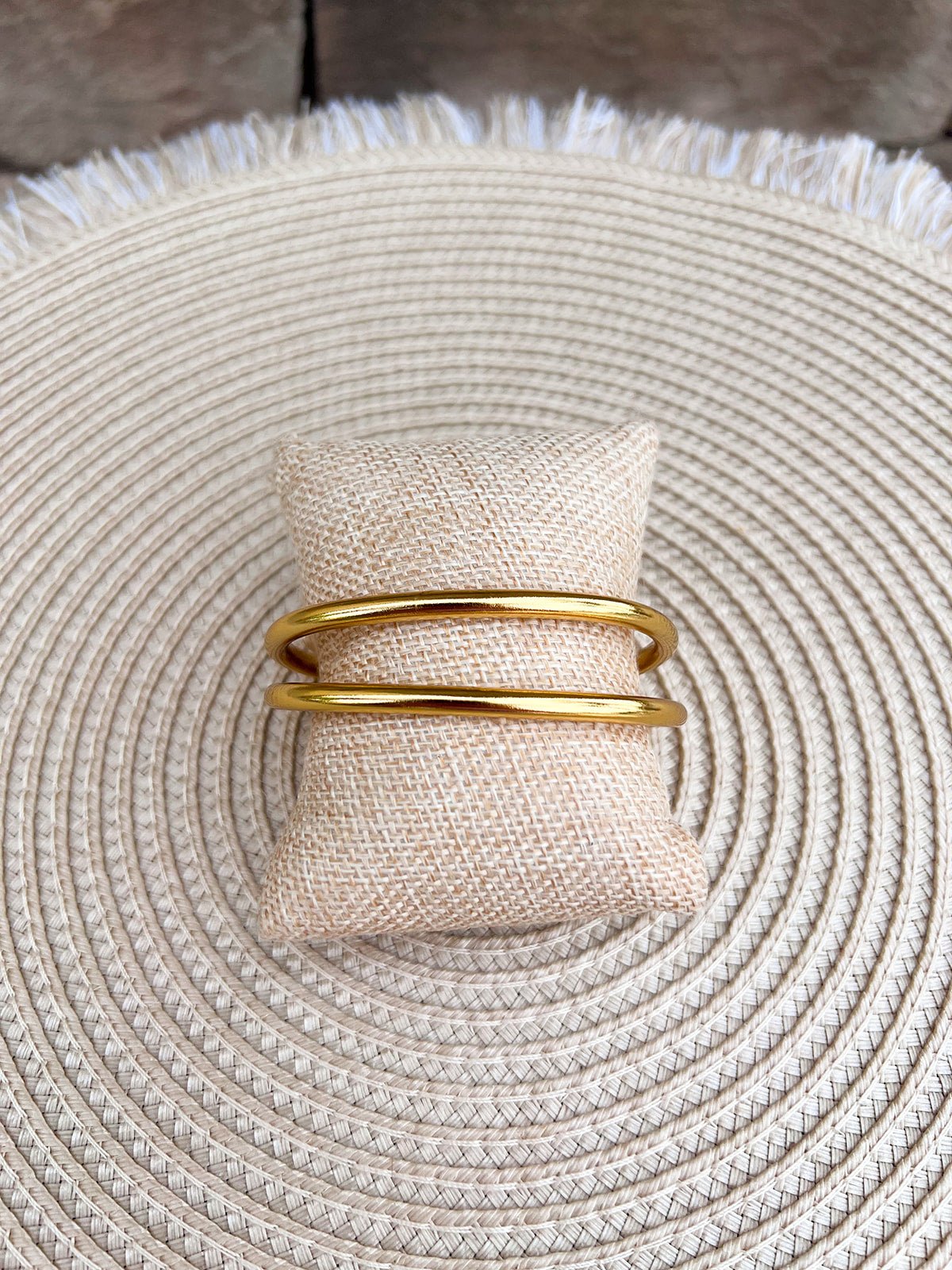 [Brenda Grands] Twin Gold Bangle - The Pink Pineapple 850