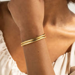 [Brenda Grands] Twin Gold Bangle - The Pink Pineapple 850