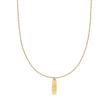 [Brenda Grands] Waterproof Gold CZ Initial Bar Necklace - The Pink Pineapple 850