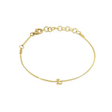 [Brenda Grands] Waterproof Gold Dainty Initial Bracelet - The Pink Pineapple 850