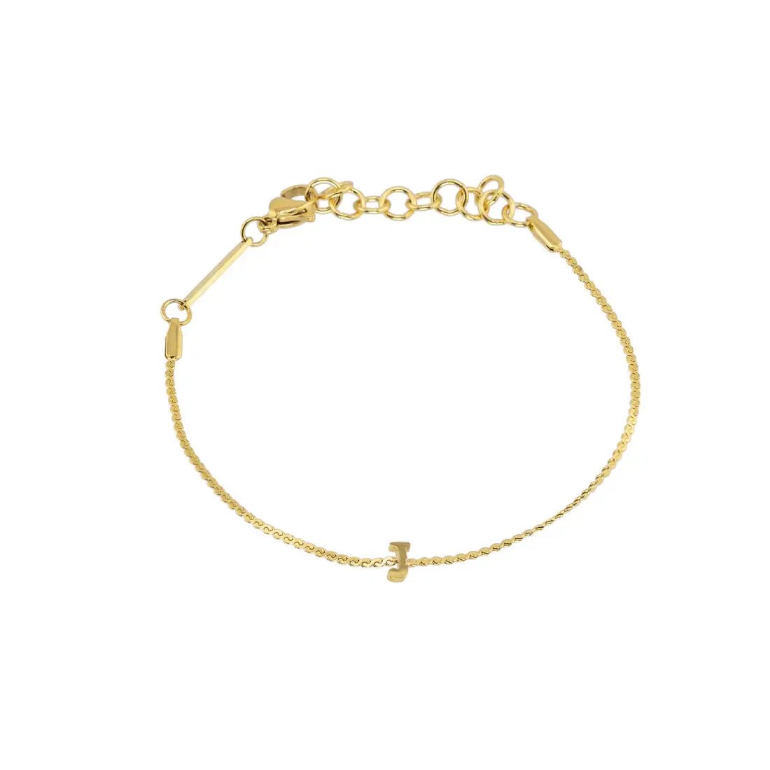 [Brenda Grands] Waterproof Gold Dainty Initial Bracelet - The Pink Pineapple 850
