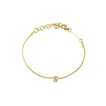 [Brenda Grands] Waterproof Gold Dainty Initial Bracelet - The Pink Pineapple 850