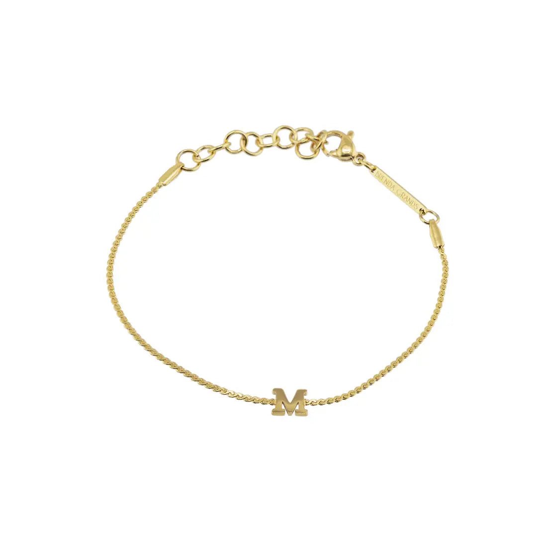 [Brenda Grands] Waterproof Gold Dainty Initial Bracelet - The Pink Pineapple 850