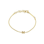 [Brenda Grands] Waterproof Gold Dainty Initial Bracelet - The Pink Pineapple 850