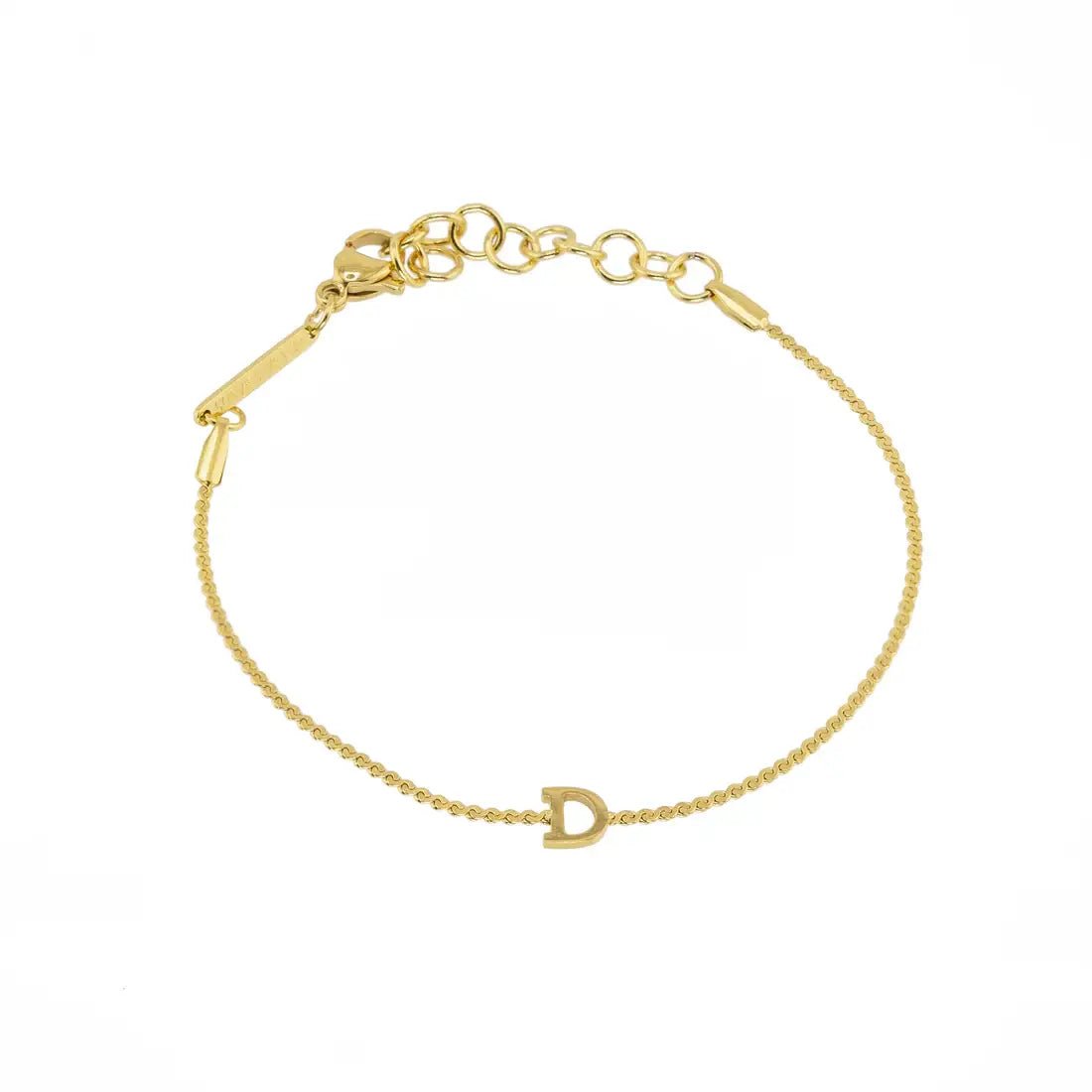 [Brenda Grands] Waterproof Gold Dainty Initial Bracelet - The Pink Pineapple 850