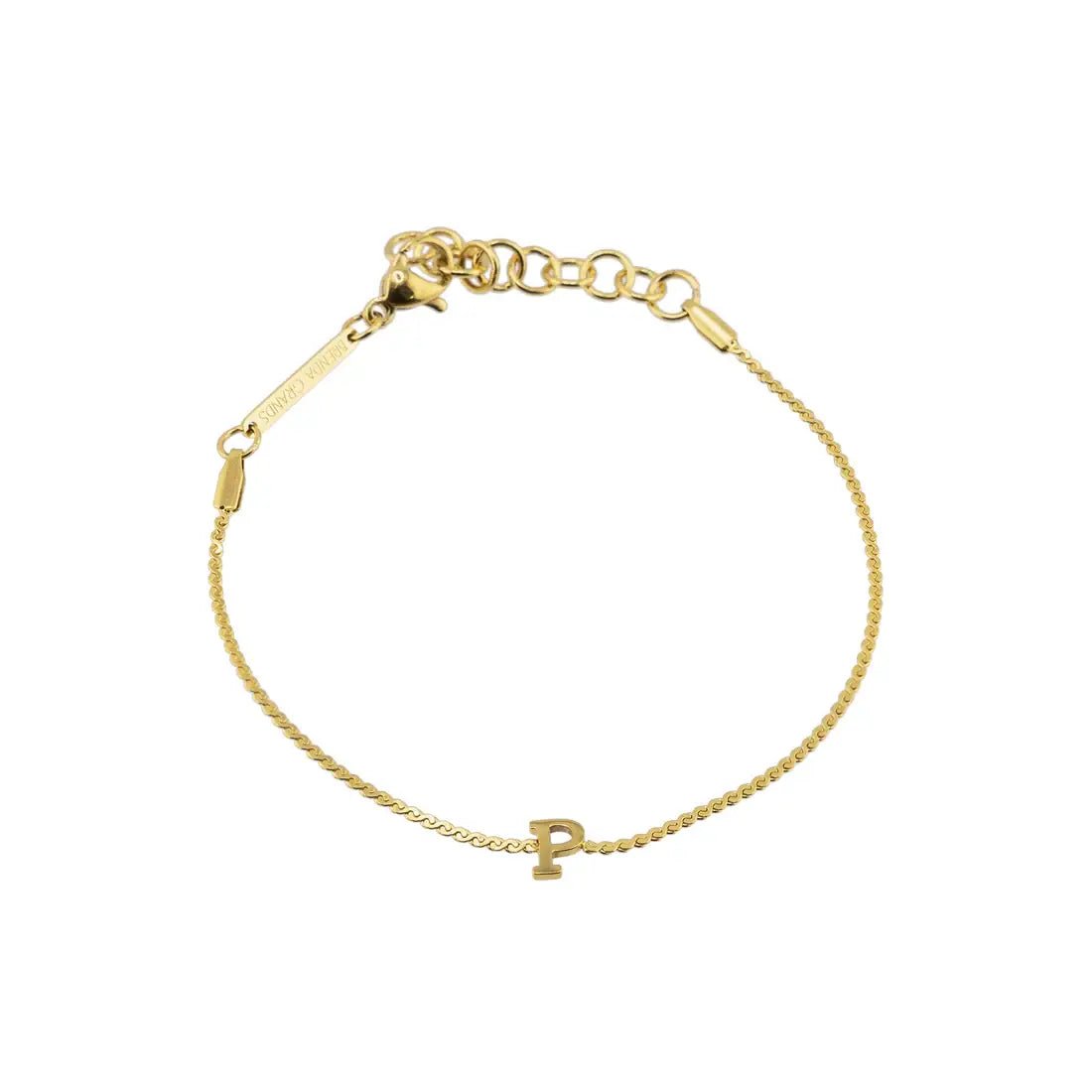 [Brenda Grands] Waterproof Gold Dainty Initial Bracelet - The Pink Pineapple 850