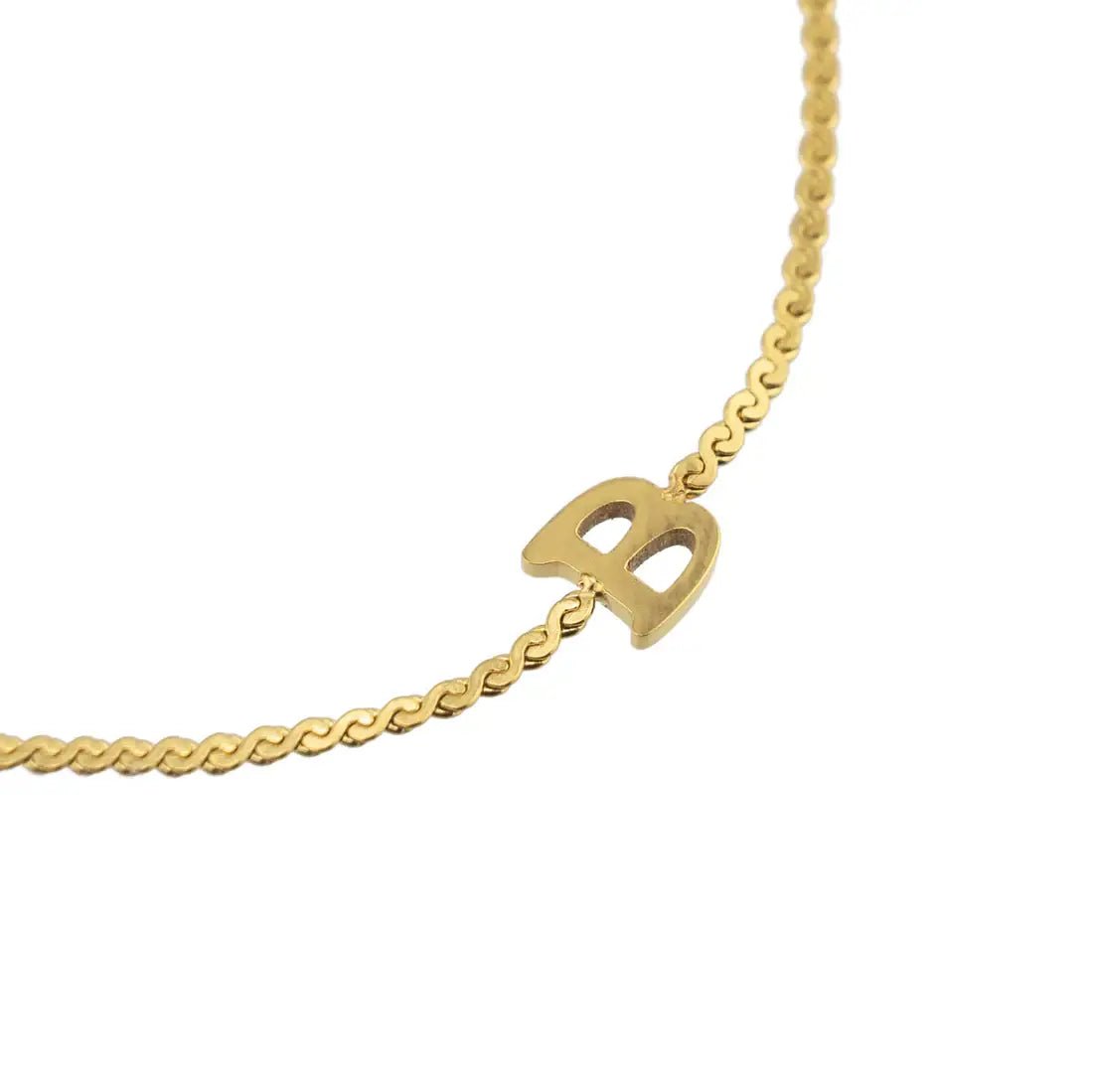 [Brenda Grands] Waterproof Gold Dainty Initial Bracelet - The Pink Pineapple 850