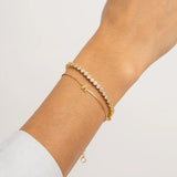 [Brenda Grands] Waterproof Gold Dainty Initial Bracelet - The Pink Pineapple 850