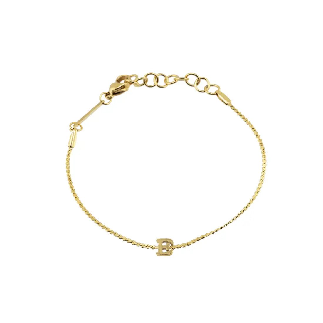 [Brenda Grands] Waterproof Gold Dainty Initial Bracelet - The Pink Pineapple 850