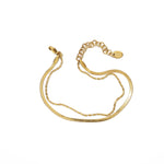 [Brenda Grands] Waterproof Gold Double Layered Anklet - The Pink Pineapple 850