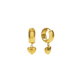 [Brenda Grands] Waterproof Gold Heart Earrings - The Pink Pineapple 850