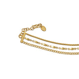 [Brenda Grands] Waterproof Gold Triple Anklet - The Pink Pineapple 850