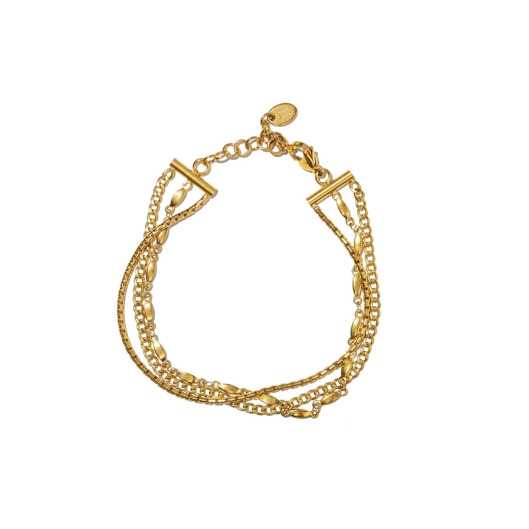 [Brenda Grands] Waterproof Gold Triple Anklet - The Pink Pineapple 850