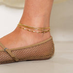[Brenda Grands] Waterproof Gold Triple Anklet - The Pink Pineapple 850