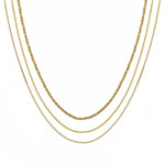 [Brenda Grands] Waterproof Gold Triple Layer Rope Necklace - The Pink Pineapple 850