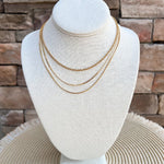 [Brenda Grands] Waterproof Gold Triple Layer Rope Necklace - The Pink Pineapple 850