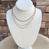 [Brenda Grands] Waterproof Gold Triple Layer Rope Necklace - The Pink Pineapple 850