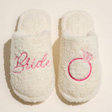 Bridal Bliss Fuzzy Slippers - The Pink Pineapple 850