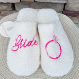Bridal Bliss Fuzzy Slippers - The Pink Pineapple 850