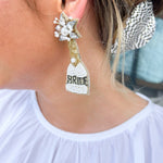 Bride Champagne Seed Bead Earrings - The Pink Pineapple 850