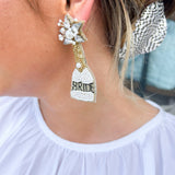 Bride Champagne Seed Bead Earrings - The Pink Pineapple 850