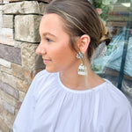 Bride Champagne Seed Bead Earrings - The Pink Pineapple 850