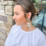 Bride Champagne Seed Bead Earrings - The Pink Pineapple 850