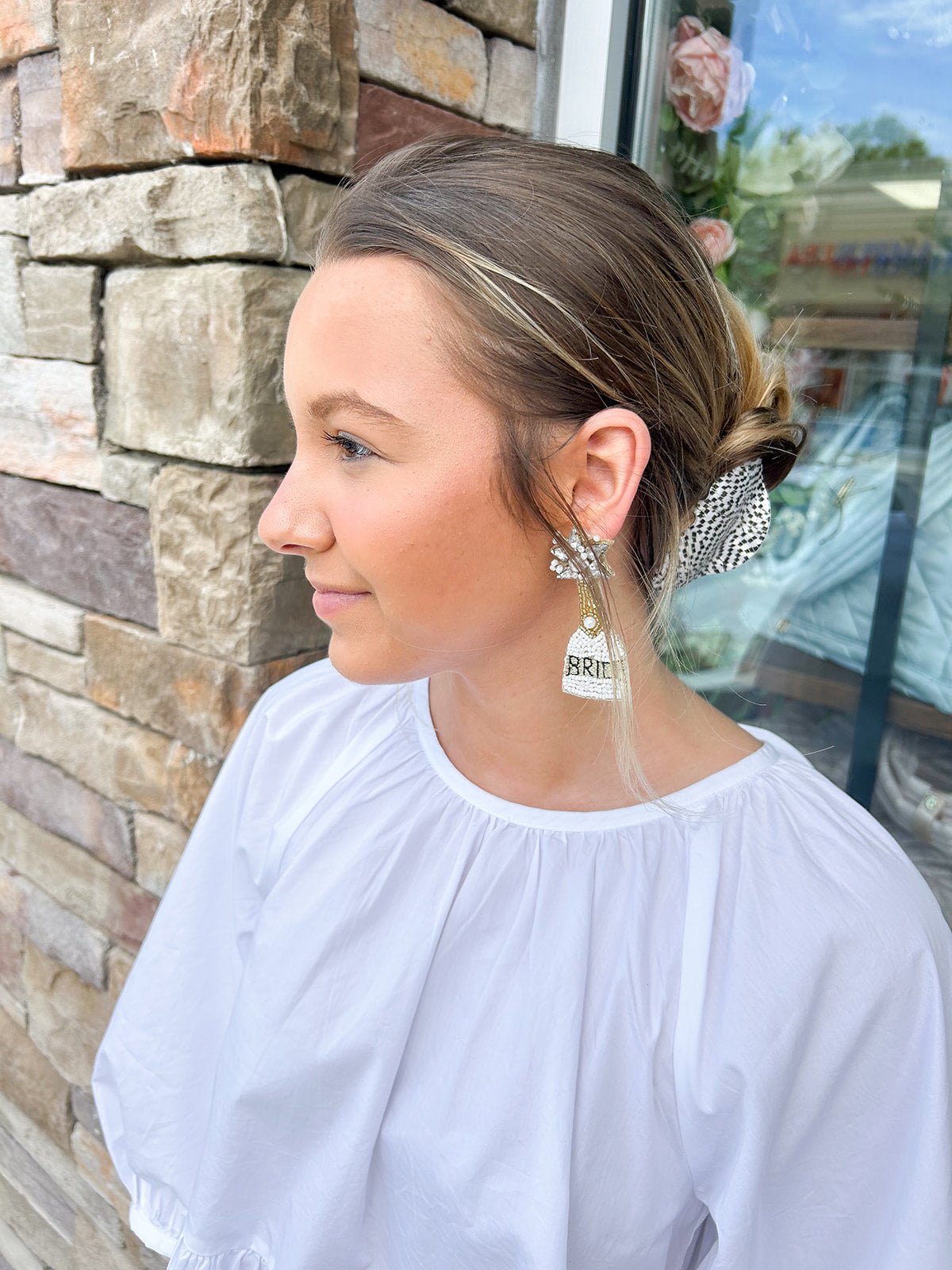 Bride Champagne Seed Bead Earrings - The Pink Pineapple 850