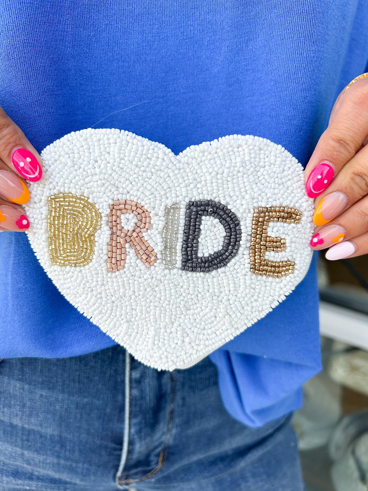 Bride Seed Beaded Coin Pouch - The Pink Pineapple 850