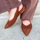 [Bruno Menegatti] Sandra Slingback Flats in Coffee - The Pink Pineapple 850