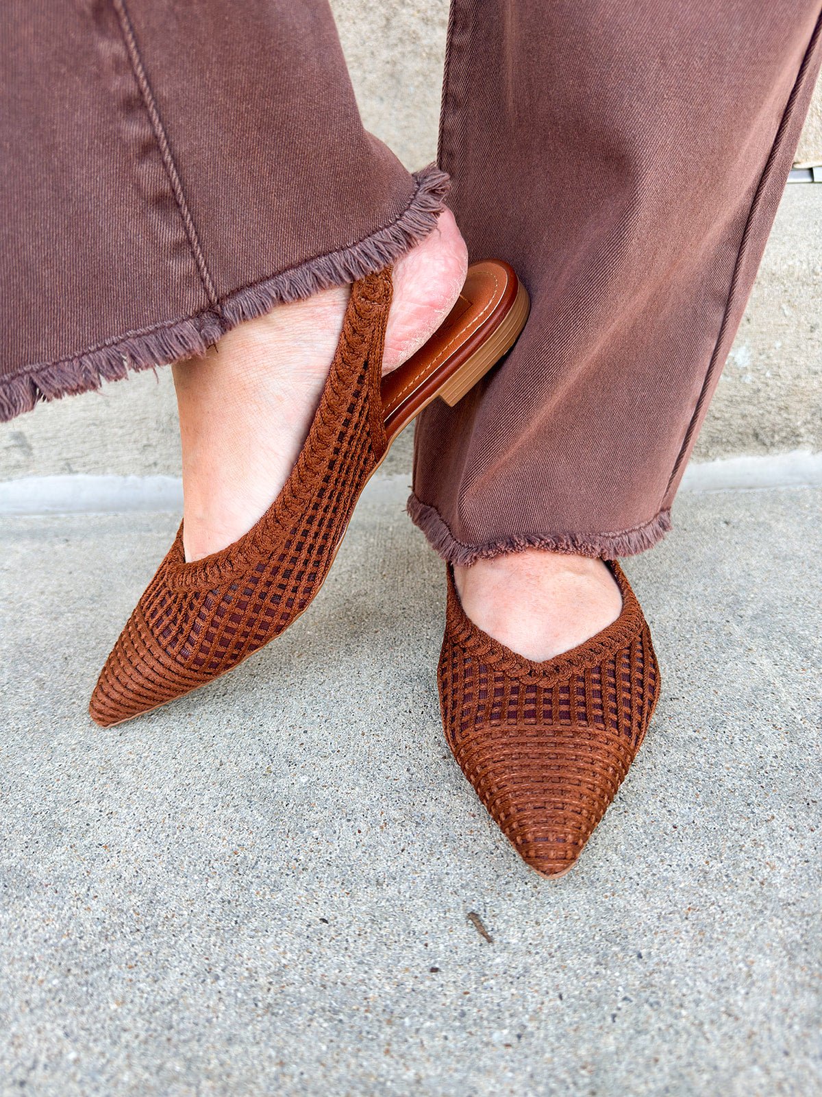 [Bruno Menegatti] Sandra Slingback Flats in Coffee - The Pink Pineapple 850