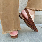 [Bruno Menegatti] Sandra Slingback Flats in Coffee - The Pink Pineapple 850