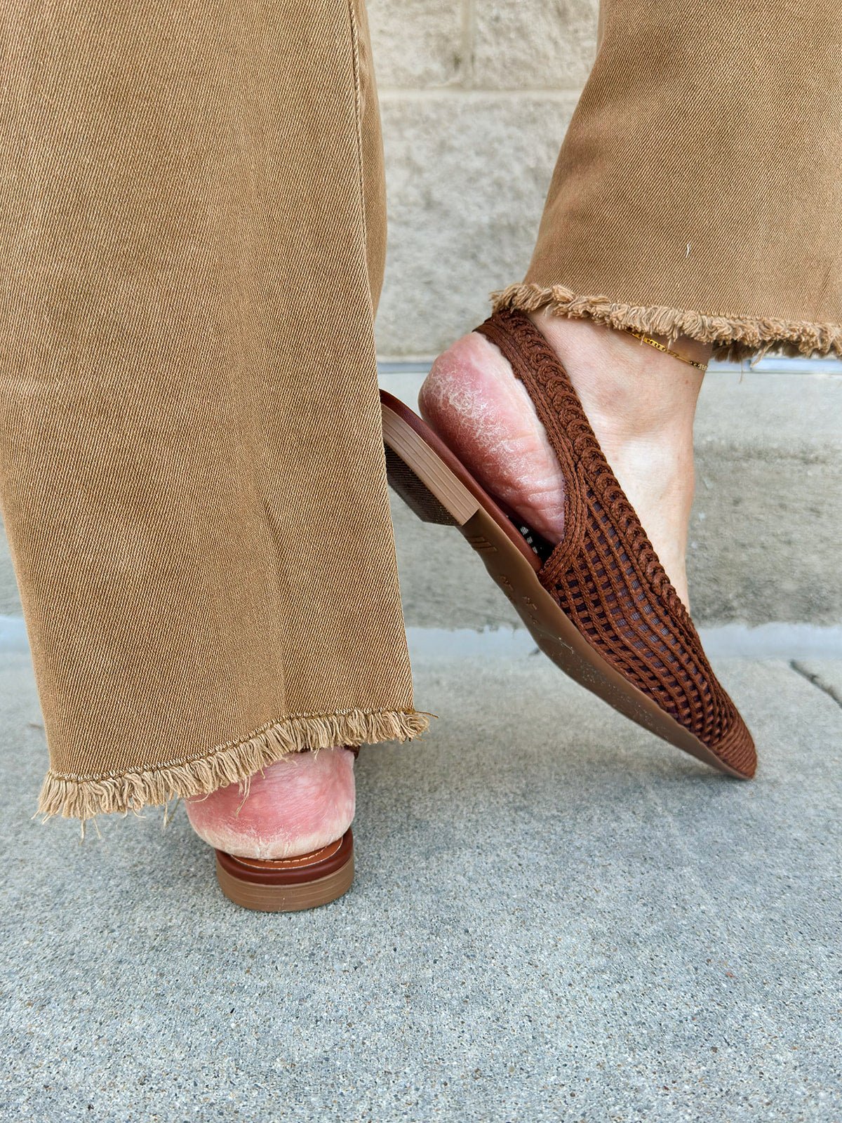[Bruno Menegatti] Sandra Slingback Flats in Coffee - The Pink Pineapple 850