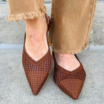 [Bruno Menegatti] Sandra Slingback Flats in Coffee - The Pink Pineapple 850