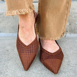 [Bruno Menegatti] Sandra Slingback Flats in Coffee - The Pink Pineapple 850