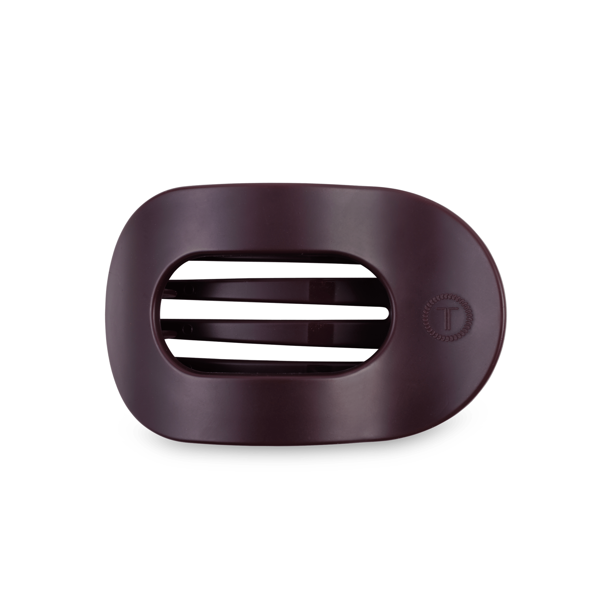 Burgundy Bliss Medium Flat Round Hair Clip - The Pink Pineapple 850