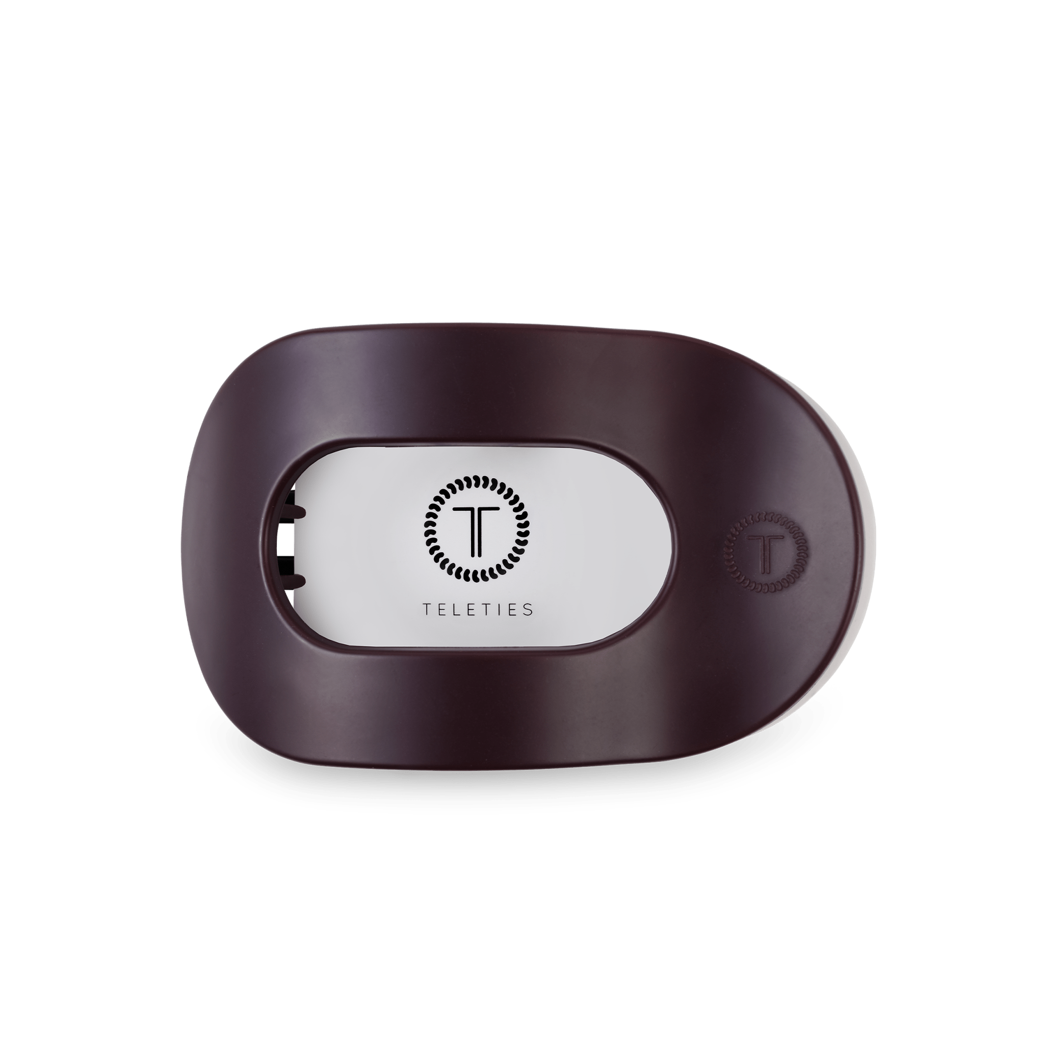 Burgundy Bliss Medium Flat Round Hair Clip - The Pink Pineapple 850