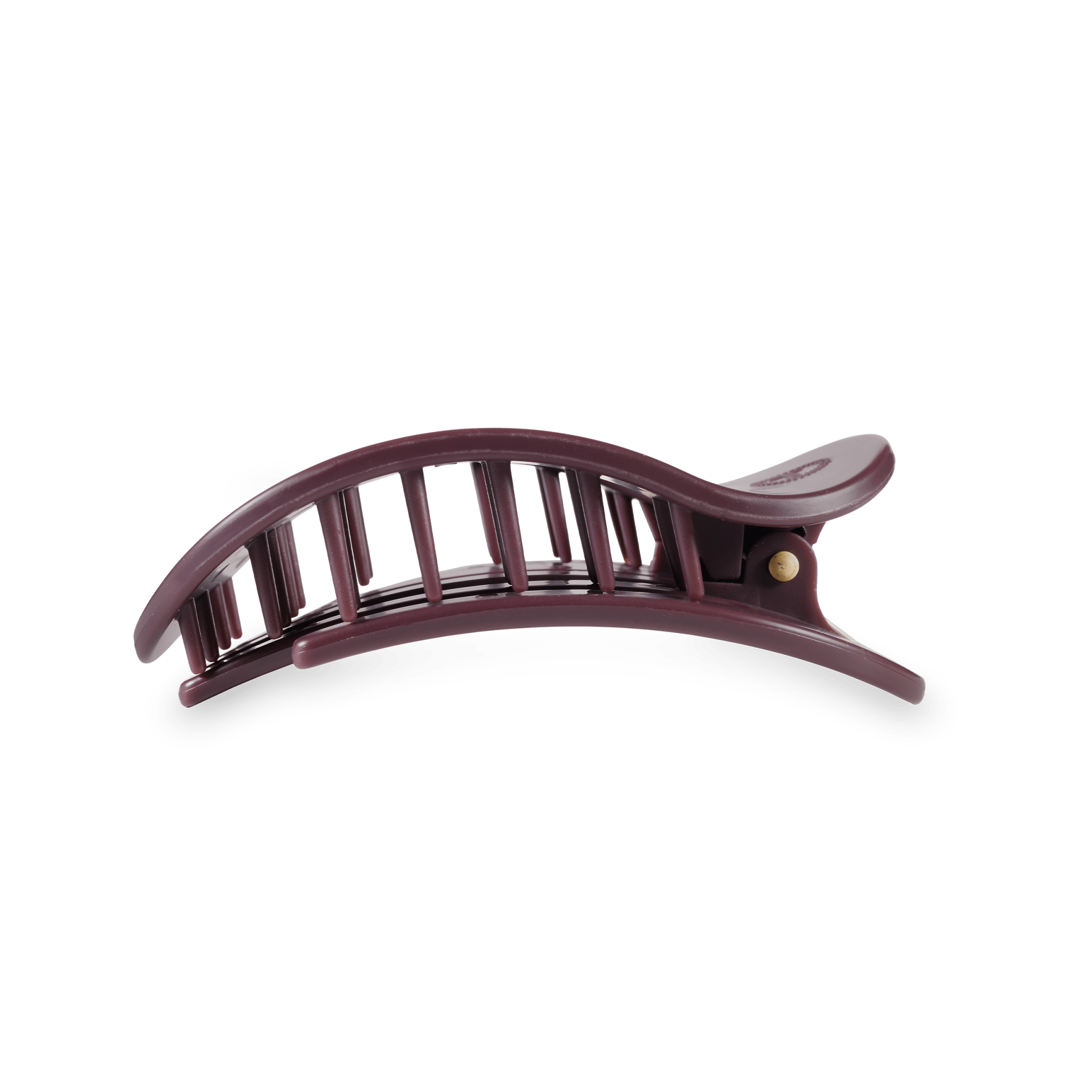 Burgundy Bliss Medium Flat Round Hair Clip - The Pink Pineapple 850