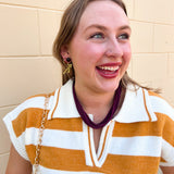 Burgundy Gem Spear Drop Earrings - The Pink Pineapple 850