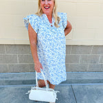 Butterfly Blues Mini Dress - The Pink Pineapple 850