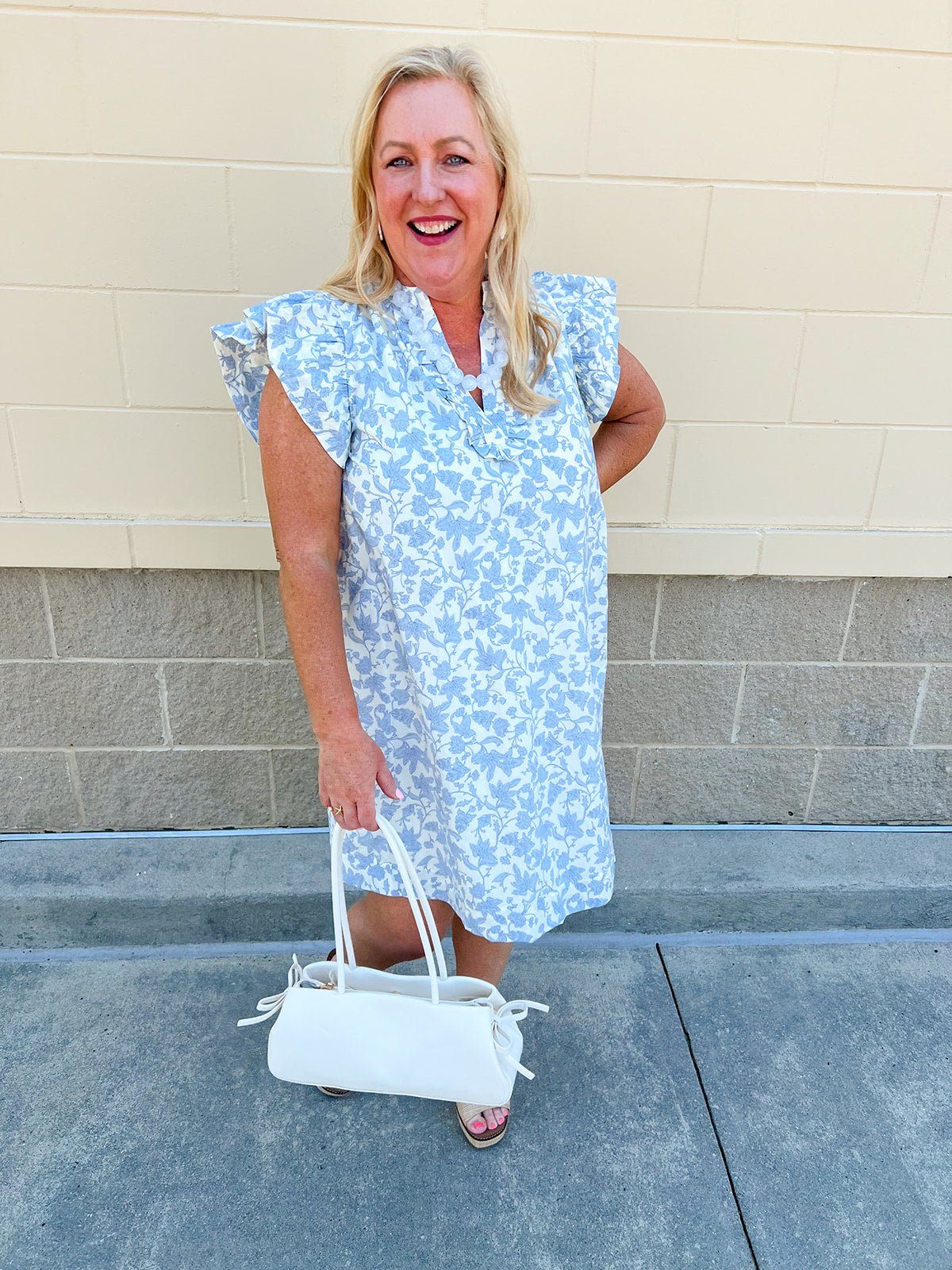 Butterfly Blues Mini Dress - The Pink Pineapple 850