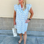 Butterfly Blues Mini Dress - The Pink Pineapple 850