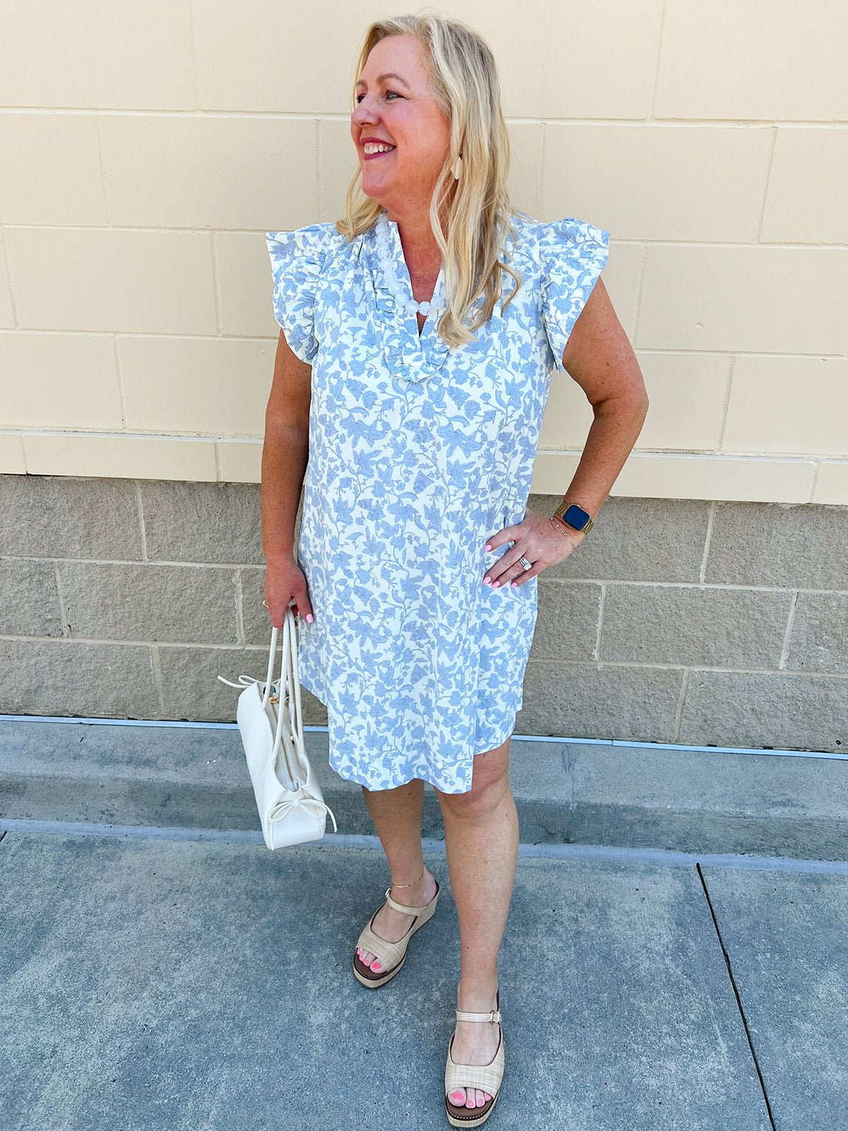 Butterfly Blues Mini Dress - The Pink Pineapple 850