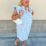 Butterfly Blues Mini Dress - The Pink Pineapple 850